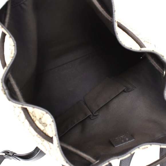 Gucci Backpack Rucksack GG Canvas Leather Beige Brown - Picture 8 of 8